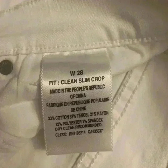NWOT Joe’s white crop stretch jeans 28 - Picture 3 of 7